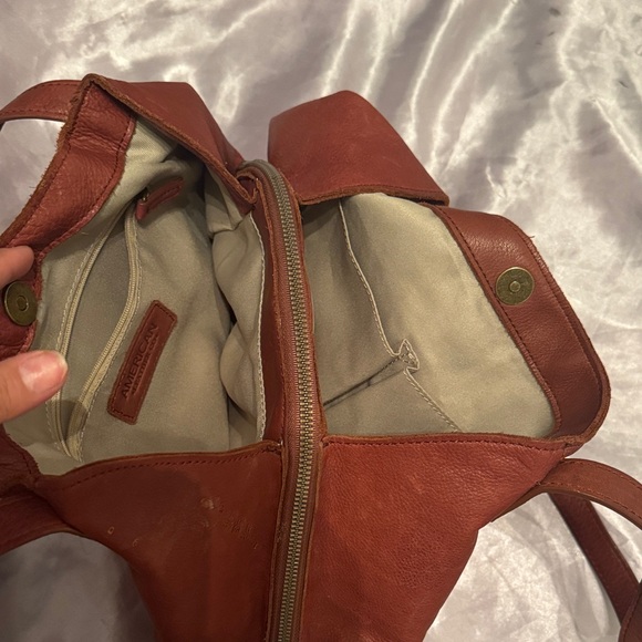 Lenox Triple Entry Satchel in Tan